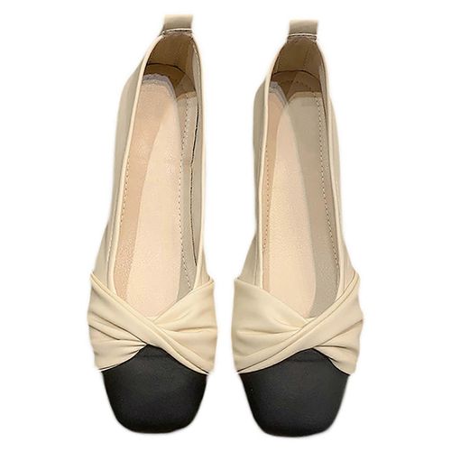 Femmes Bout Pointu Plat Semelle Souple Respirant Caoutchouc Pu Simple lgant Femmes Chaussures Plates Pour Sortie De Fte Au Bureau