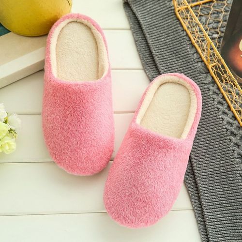 Femmes Chaussures D'intrieur D'hiver Silencieux Pantoufles En Peluche Pantoufles De Coton Couple Antidrapant Chaud Coton Pantoufles Zapatillas De Casa
