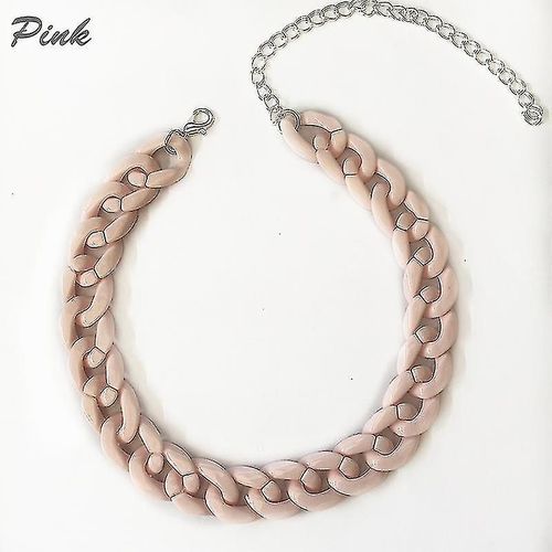 Femmes Neck Chain Mode Color Acrylique pais Collier Pour Femmes Hommes Bohme Plastique Choker Collier Collier Bijoux Cadeaux Nouveau