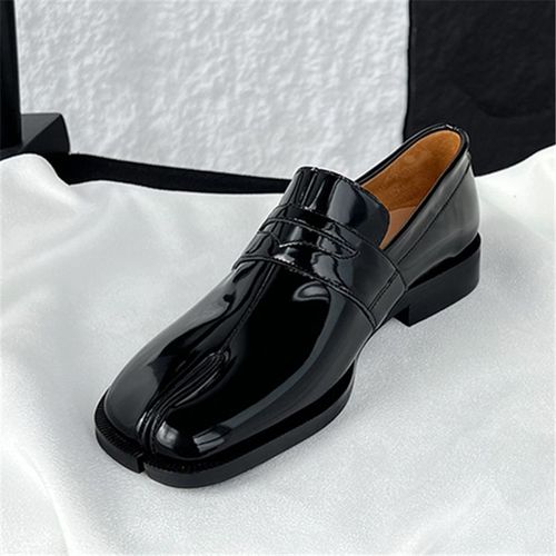 Fendu Parker-Mocassins En Cuir Verni Pour Femmes,Chaussures Plates Dcontractes Pour Dames,Espadrilles Noires Confortables  Enfiler,Escarpins Habnomme Pour Femmes - 40