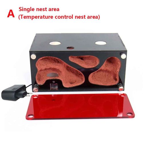 Ferme De Fourmis En Acrylique Avec Abreuvoir,Contrle De La Temprature,Nid De Fourmi En Bton,Expansion Infinie,Maison D'insecte,Abreuvoir De Colonie,Kit D'antill - Type Heating Nest Area A