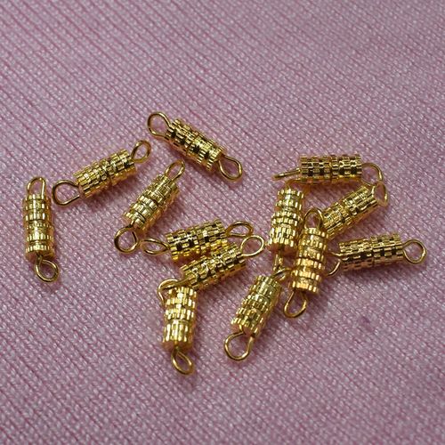 Fermoirs  Vis Pivotants En Forme De Tonneau, Couleur Argent Et Or, Embouts De Connecteur, Pour Bricolage, Collier, Bracelet, Rsultats De Bijoux, Broches De Scurit