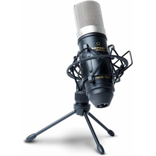 fessional MPM-1000 - Micro studio  condensateur XLR avec pied de bureau et cble pour le podcast, le streaming, le chant, le tltravail et le gaming