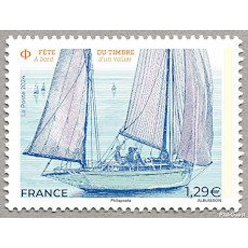 Fte Du Timbre : Navigation De Plaisance  Bord D'un Voilier Anne 2024 N 5757 Yvert Et Tellier Luxe