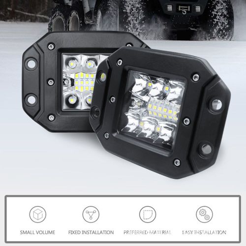 Feu De Jour Led Carr De 5 Pouces, 39w, Projecteur Avec Grand Couvercle, Lumire D'accessoire De Camion, Reconditionn Automatiquement