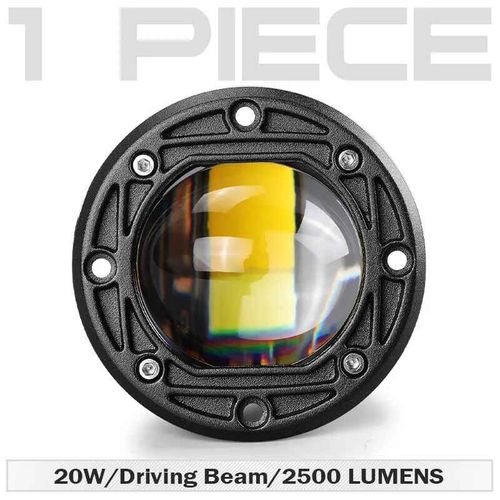 Feu De Travail Anti-Brouillard Led 3 Pouces Avec Lentille 8d,6000k,Blanc,3500k,Jaune,Pour Voiture,Camion Tout Terrain,4x4,12v,24v - Type 1pc Round