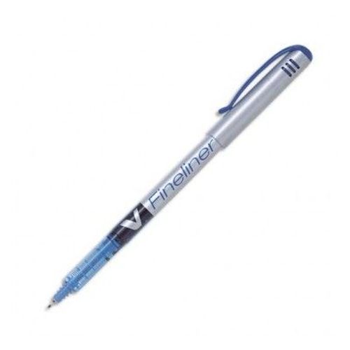 Pilot Stylo Feutre Pointe Fine Bague Mtal Encre Liquide Bleue Corps Plastique V-Fineliner
