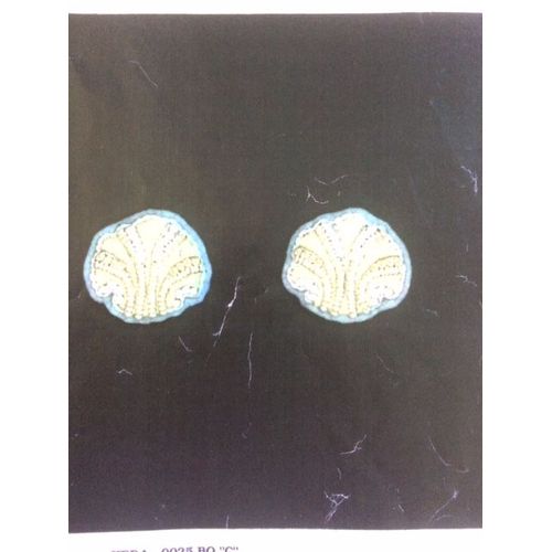 Feutrine Blanche Avec Dessin De Coquille St Jacques - Lesage