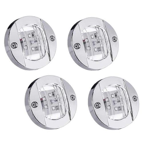 Feux De Navigation Led Feu De Position Latral tanche Marine Bateau Yacht Rond Tableau Arrire Ancre Feux De Poupe Lumire Blanche