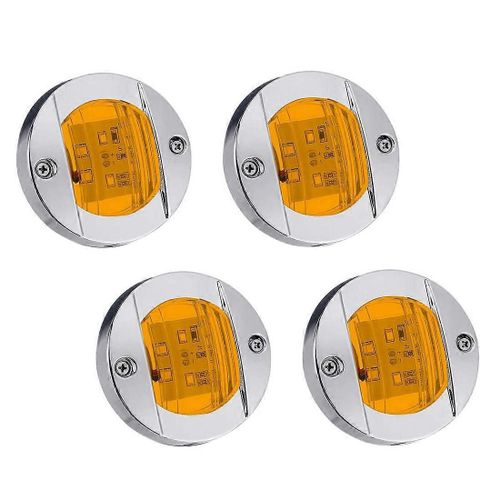 Feux De Navigation Led Feu De Position Latral tanche Marine Bateau Yacht Rond Tableau Arrire Ancre Feux De Poupe Lumire Jaune