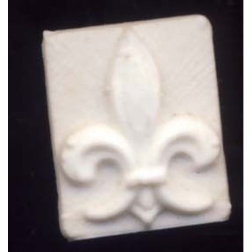 Fve Blanche En Plastique Fleur De Lys