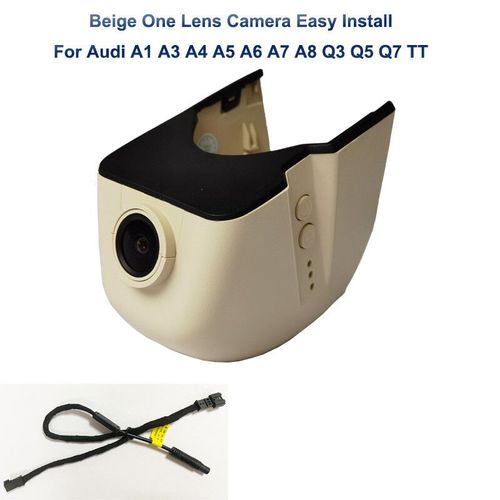 FHD Wifi voiture DVR Dash Cam camra pour Audi a4 b8 b9 a3 8v 8p a5 a6 c7 a7 q5 q7 q3 q8 q2 q4 s3 8v s5 b9 s4 b8 tt rs 2004-2012 - Type Beige One Cam New-64GB