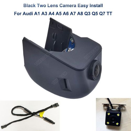 FHD Wifi voiture DVR Dash Cam camra pour Audi a4 b8 b9 a3 8v 8p a5 a6 c7 a7 q5 q7 q3 q8 q2 q4 s3 8v s5 b9 s4 b8 tt rs 2004-2012 - Type Black Two Cam New-32GB