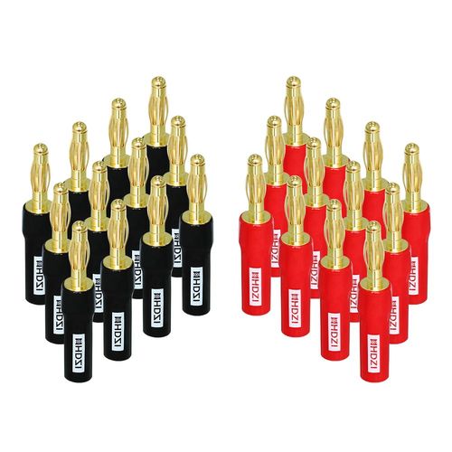 Fiche Banane En Caoutchouc Souple De Type L,6 Feuilles,Lanterne Ondule,Broche Vido Plaque Or,Cuivre Pur,Type Y,Angle Droit,4mm,Ensemble De 4 Pices - Type Lantern Plug-24pcs