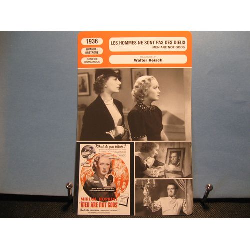 Fiche Monsieur Cinma - Les Hommes Ne Sont Pas Des Dieux (Men Are Not Gods) - 1936