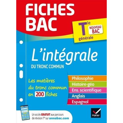 L'intgrale Du Tronc Commun Tle Gnrale    Format Poche 