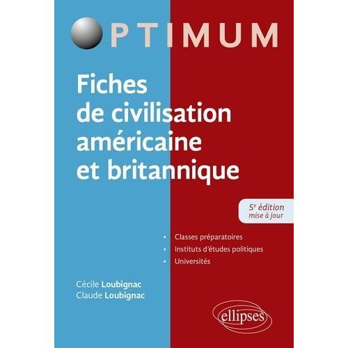 Fiches De Civilisation Amricaine Et Britannique    Format Grand Format 