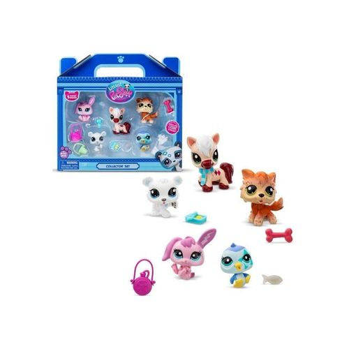 Figurine Bandai Littlest Petshop Pack De 5 Pets Montagne
