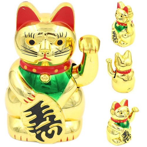 Figurine Chinoise Feng Shui De Chat Dor, Jouet Robot, Jouet lectrique, Avec Bras En Mouvement, 6 Pouces