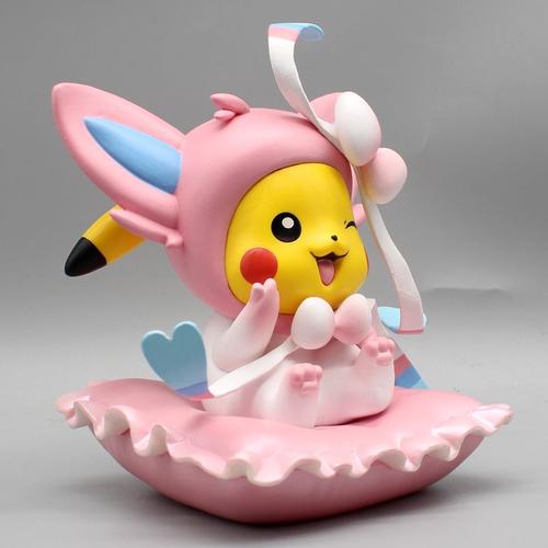 Figurine De Dessin Animé Pokemon Pikachu Cos Sylveon Venusaur Gengar Charizard Statue Kawaii De