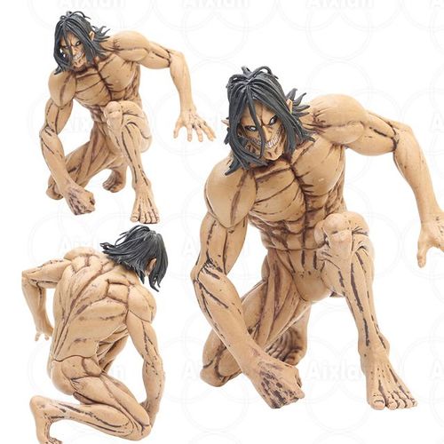 Figurine Eren Jaeger (Attack On Titan) - 28 Cm PVC - Têtes Interchangeables - Haute Qualité - Collection Ou Décoration