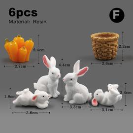 Acheter Figurine de lapin Micro paysage, décoration de maison Miniature,  décor de jardin féerique, bricolage