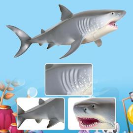 figurine grand requin blanc, modèle vie marine, jouet pour enfants, T1b7