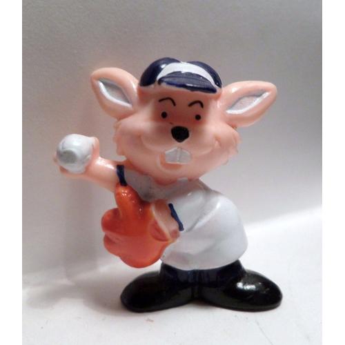 Figurine Les Animaux Sportifs De La Ferme - Joe Le Lapin - Baseball - 1990