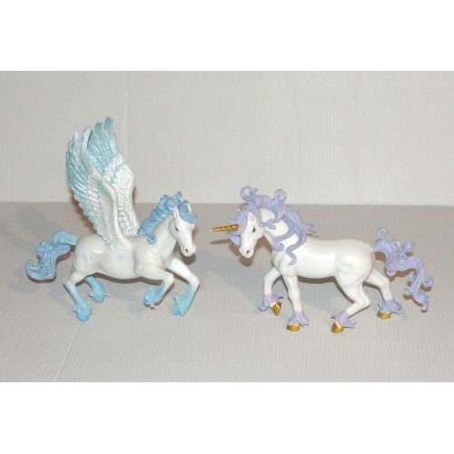 Figurine Licorne Cheval Ail - Lot 2 Figurines Feeriques E L C