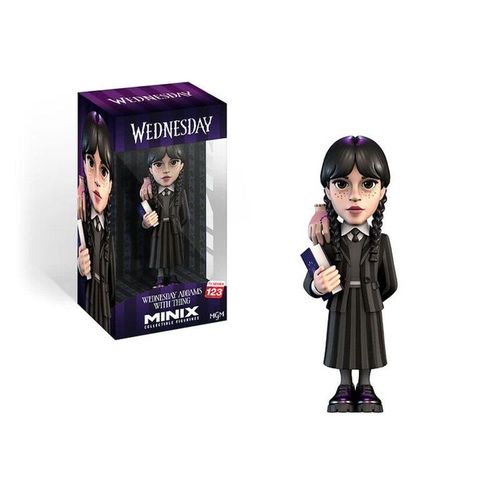 Figurine Minix 12 Cm - Mercredi - Mercredi Addams Avec La Chose