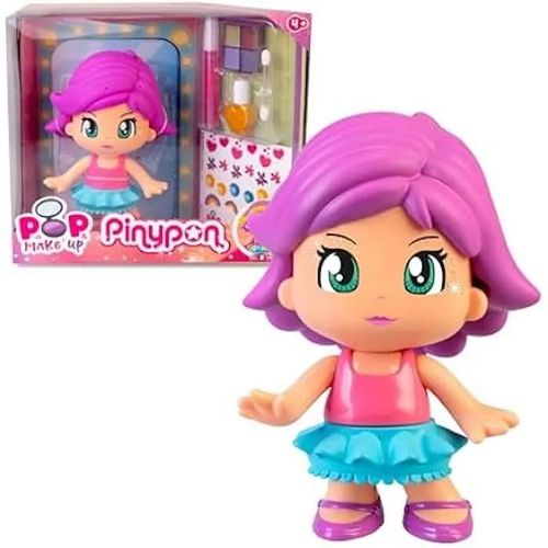Figurine Pinypon Pop & Make Up - Pinypon - Pny70000 - 17 Cm - Personnalisable - Peinture Amovible