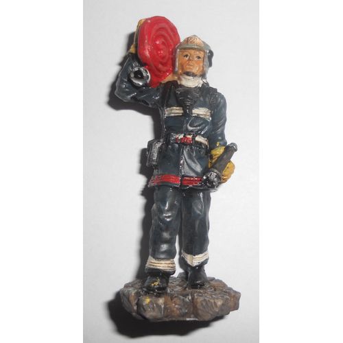 Figurine pompier (résine signée Nem) / Hauteur 8cm Rakuten