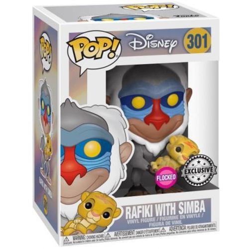 Figurine Rafiki Et Simba Bb Touch Velours - Le Roi Lion Disney Funko Pop! Vinyl