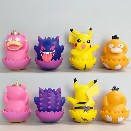 Figurines De Dessin Animé Pokémon Pikachu Psyresines Gengar Poupée Poupée Roly Xr Jouets Mignons