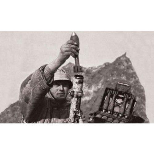 Figurines Historiques 2me Guerre Mondiale : Mortier Allemand 80mm Hiver