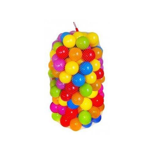 Filet 100 Balles Plastique Bebe, Enfant ? 6 Cm - Multicolore, Colore Pour Piscine, Aire De Jeu - Set Boules Souple Et Carte Tigre