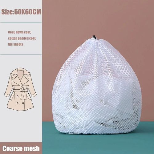 Filet De Lavage  Grande Maille,4 Pices/Ensemble,Panier  Linge,Sous-Vtements,Rutilisable,Tissu Dlicat, - Type Coarse 50x60cm