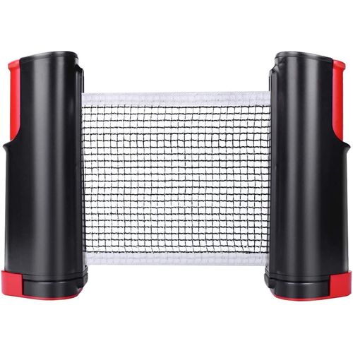 Filet De Ping-Pong Rtractable Avec Support, Parfait Pour Une Table De Ping-Pong, Un Bureau, Une Cuisine Ou Une Table De Salle  Manger-Bord Droit Noir/Rouge
