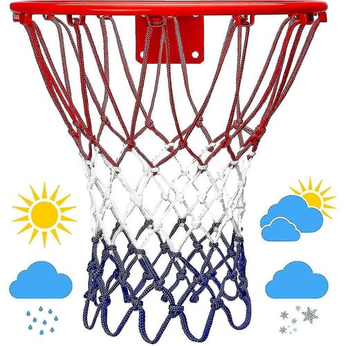 Filets De Basket-Ball Standard De 21 Pouces  paississement Amliors, cran Solaire Impermable Pour Les Filets pais Par Tous Les Temps, 12 Boucles Pour Les Profes Intrieurs Et Extrieurs