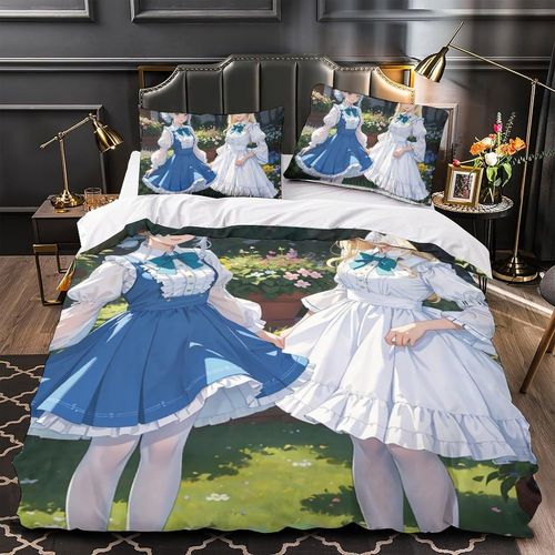 Fille Mignonne Collants 3d Imprim Housse De Couette Housse De Couette Ensemble De Literie Pour Enfants Et Adultes Adc PiCes En Microfibre Avec Taies D'oreiller