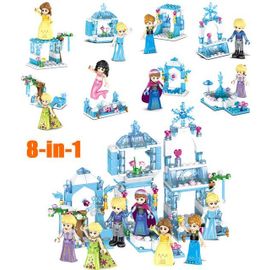 Fille Serie Bloc De Construction Jeu De Jouets Anna Elsa Reine Des Neiges Kristoff Olaf Ami Figurine Action Chateau De Glace Cadeau Compatible Avec Lego Rakuten
