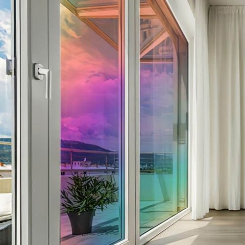 Film Adhsif Transparent Dichroque - 138 Cm X 0.5 M En Rouleau - Dimexact