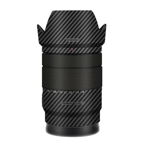 Film de protection pour objectif E18-135 Sony E 18-135mm f3.5-5.6 OSS SEL18135 Autocollant de protection d'objectif 18135 - Type Carbon Fiber Black