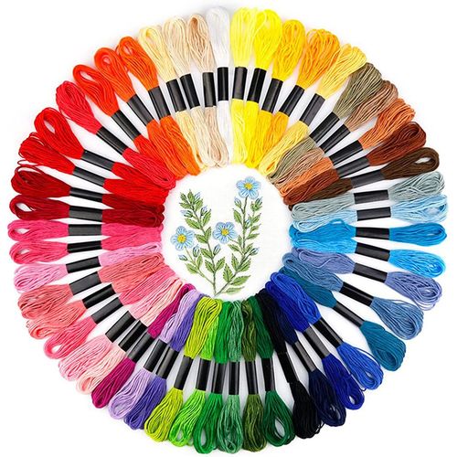 Fils a Broder, Fils à Broderie Kit, Bobines Fil de Point de Croix Kit de Broderie, Fil Broderie