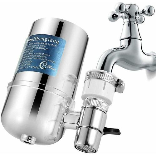 Filtre  Eau Du Robinet, 8 Couches De Purification Au Charbon Et En Cramique, limine Les Impurets, Le Chlore, L'eau De Javel, Les Vers, Installation Facile - Convient  Toutes Les Normes F