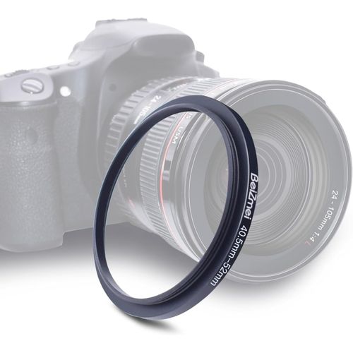 Filtre Adaptateur De 40,5 Mm  52 Mm. Compatible Avec Tous Les Objectifs De 52 Mm Uv,Nd, Cpl, Filtre, 40,5 Mm Lentille To 52 Mm Appareil Photo Filtre (40,5 - 52 Mm)