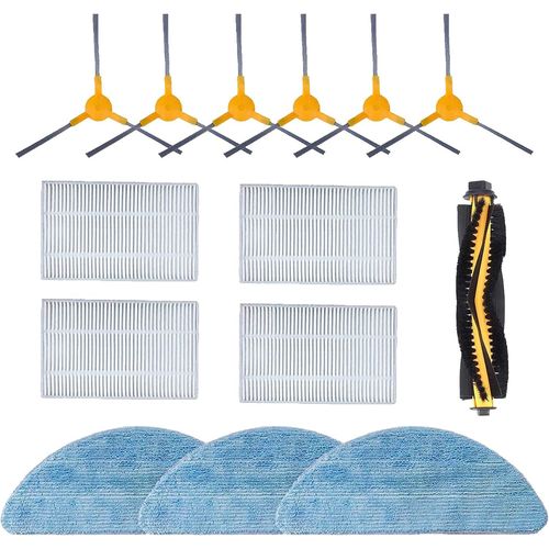 Filtre Brosse Chiffon De Rechange Ensemble D'Accessoires Pour Aspirateur Robot Proscenic 830T 820S 800T 820T (14 Pices)[SSE7110685]