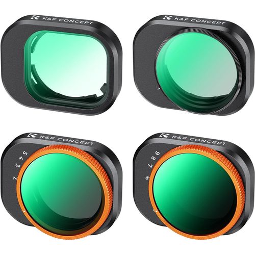 Filtre Cpl+Uv+Nd2-32+Nd32-512 Variable Compatible Avec Dji Mini 4 Pro Hd Nano-Revtements tanche Anti Des Rayures Lger
