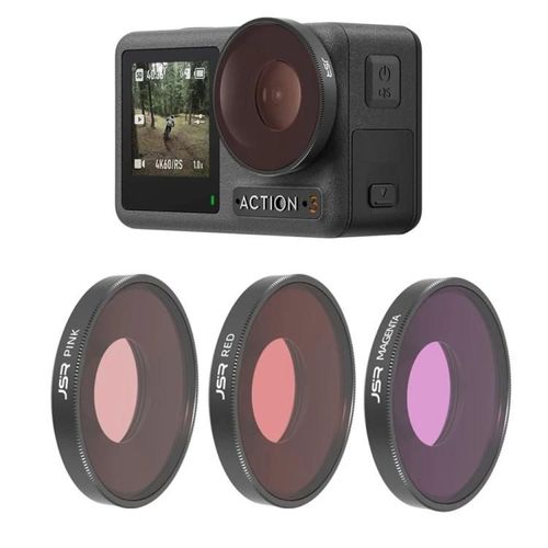 Filtre D'objectif De Plonge-Rouge/Rose/Violet Pour Dji Osmo Action 3 De