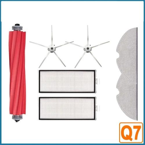 Filtre de remplacement pour aspirateur Xiaomi Roborock Q7 Max,Q7 Max +,Q7 Plus,T8, brosse latrale principale, sac  poussire en tissu, accessoires-7PCS SET W